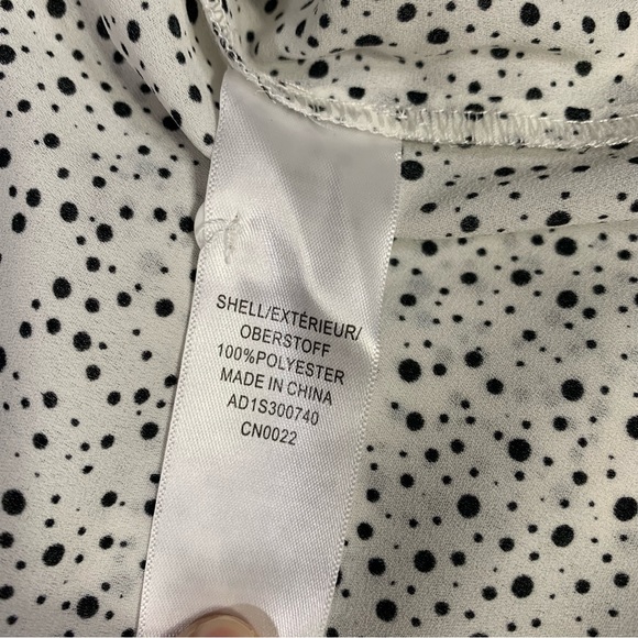 Adrianna Papell Women's Printed Flutter Sleeve V-Neck Top Size L WITH FLAWS #666 - Picture 5 of 7